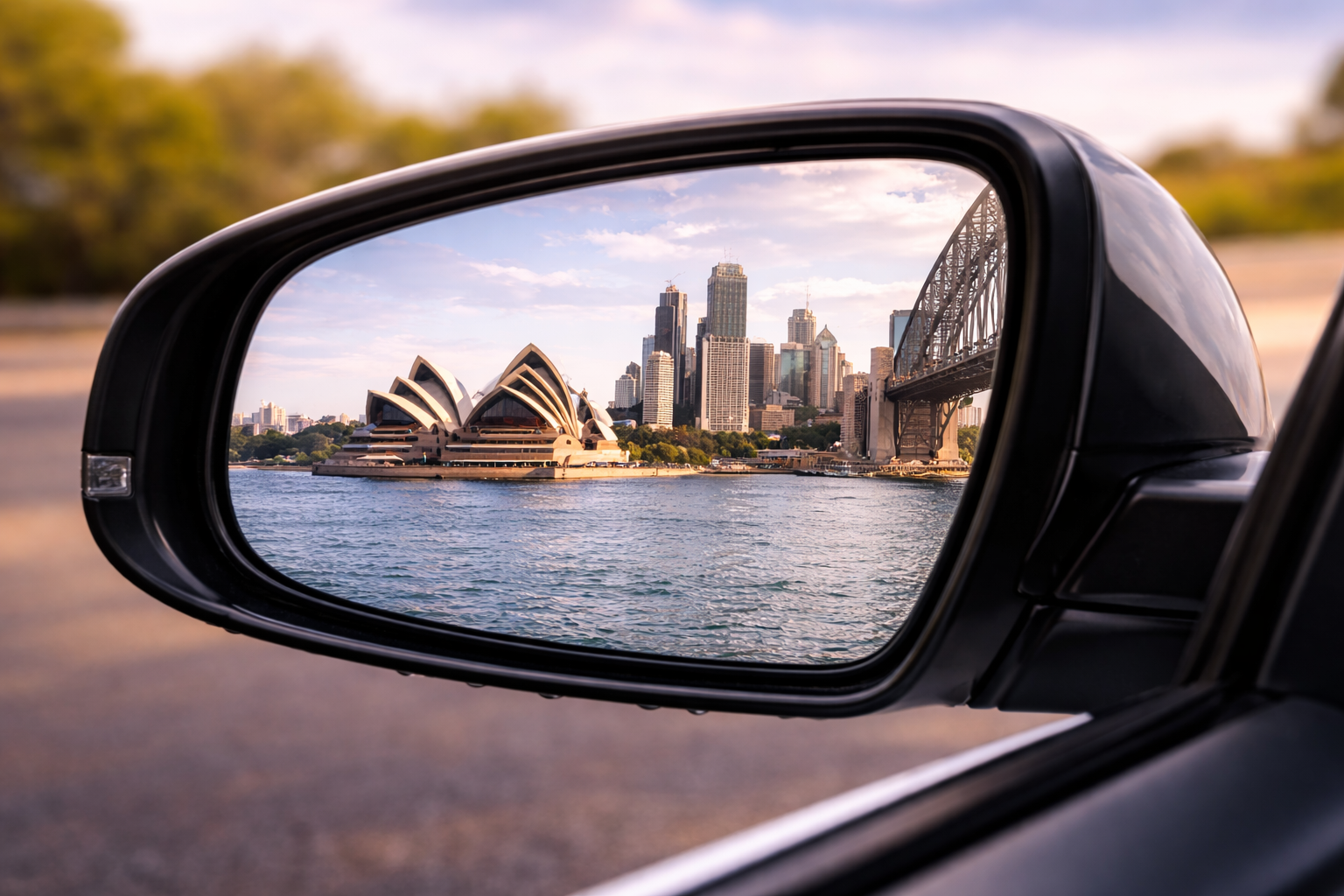 Damaged car side mirror being removed for replacement in Sydney